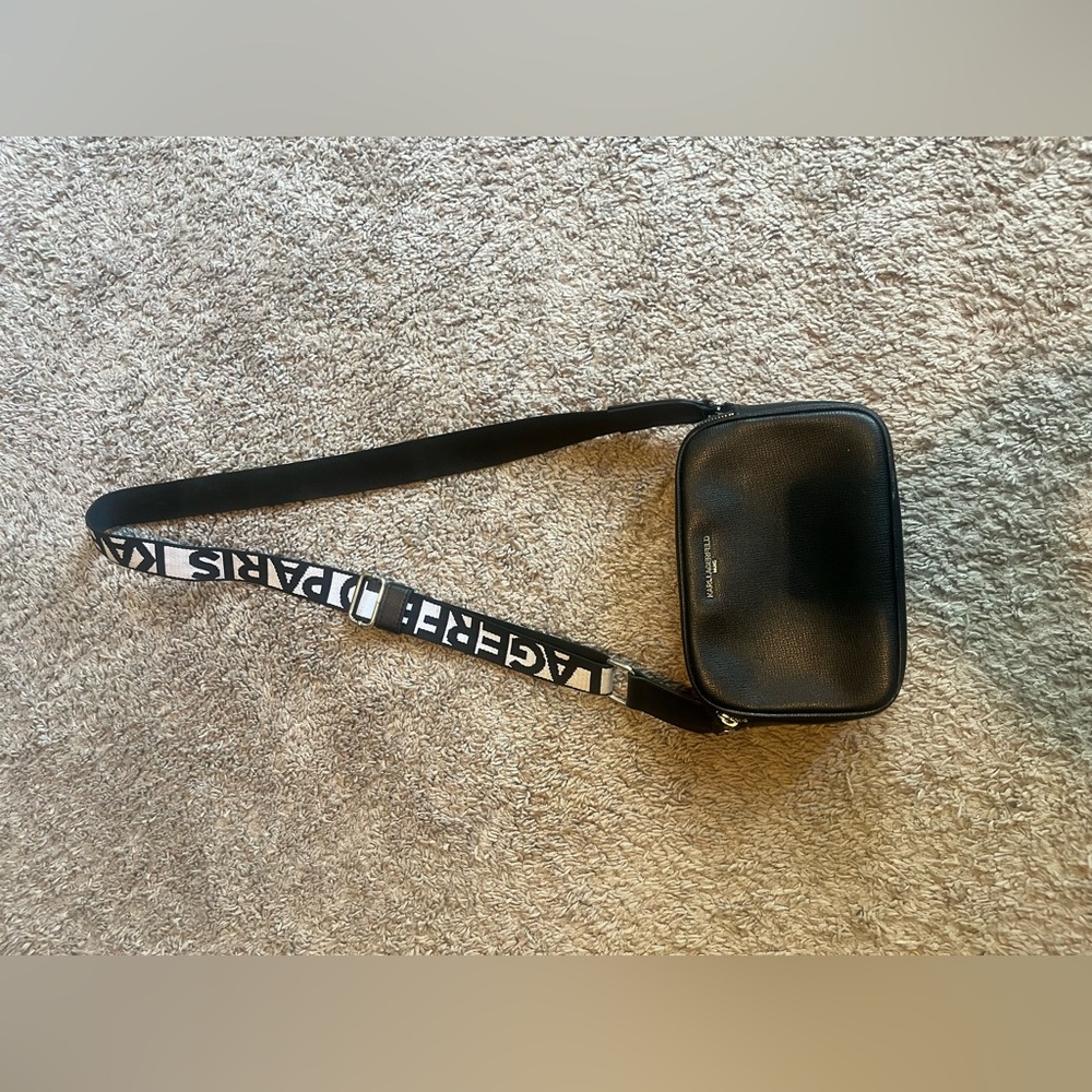 Karl Lagerfeld Crossbody Bag with Logo Strap